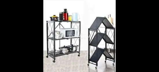 Kitchen rack 3 layer for microwave oven heavyduty carbon steel - 2