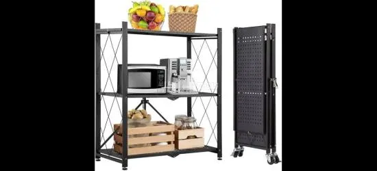 Kitchen rack 3 layer for microwave oven heavyduty carbon steel - 4