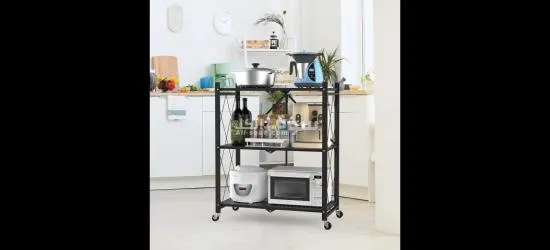 Kitchen rack 3 layer for microwave oven heavyduty carbon steel - 6