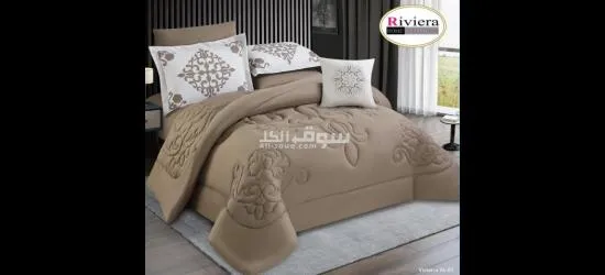 فرصه رائعه طقم ديباج رويال ساده ٦ قطع نفرين صيفي  قطن مايكرو