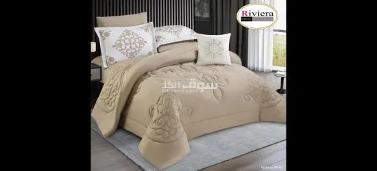 فرصه رائعه طقم ديباج رويال ساده ٦ قطع نفرين صيفي  قطن مايكرو - 2