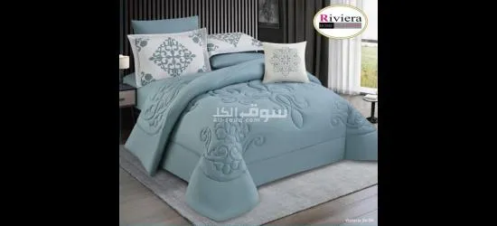 فرصه رائعه طقم ديباج رويال ساده ٦ قطع نفرين صيفي  قطن مايكرو - 4