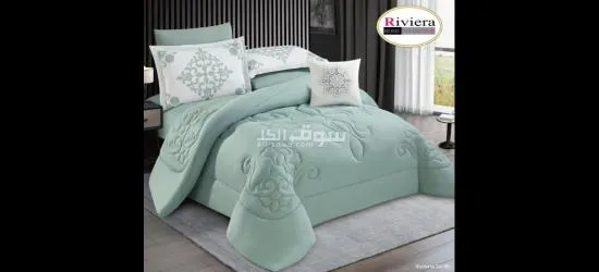 فرصه رائعه طقم ديباج رويال ساده ٦ قطع نفرين صيفي  قطن مايكرو - 5