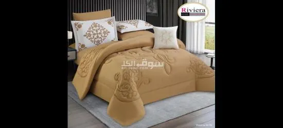 فرصه رائعه طقم ديباج رويال ساده ٦ قطع نفرين صيفي  قطن مايكرو - 6