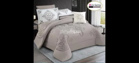 فرصه رائعه طقم ديباج رويال ساده ٦ قطع نفرين صيفي  قطن مايكرو - 8