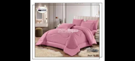 فرصه رائعه طقم ديباج رويال ساده ٦ قطع نفرين صيفي  قطن مايكرو - 12