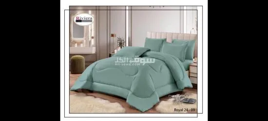 فرصه رائعه طقم ديباج رويال ساده ٦ قطع نفرين صيفي  قطن مايكرو - 15